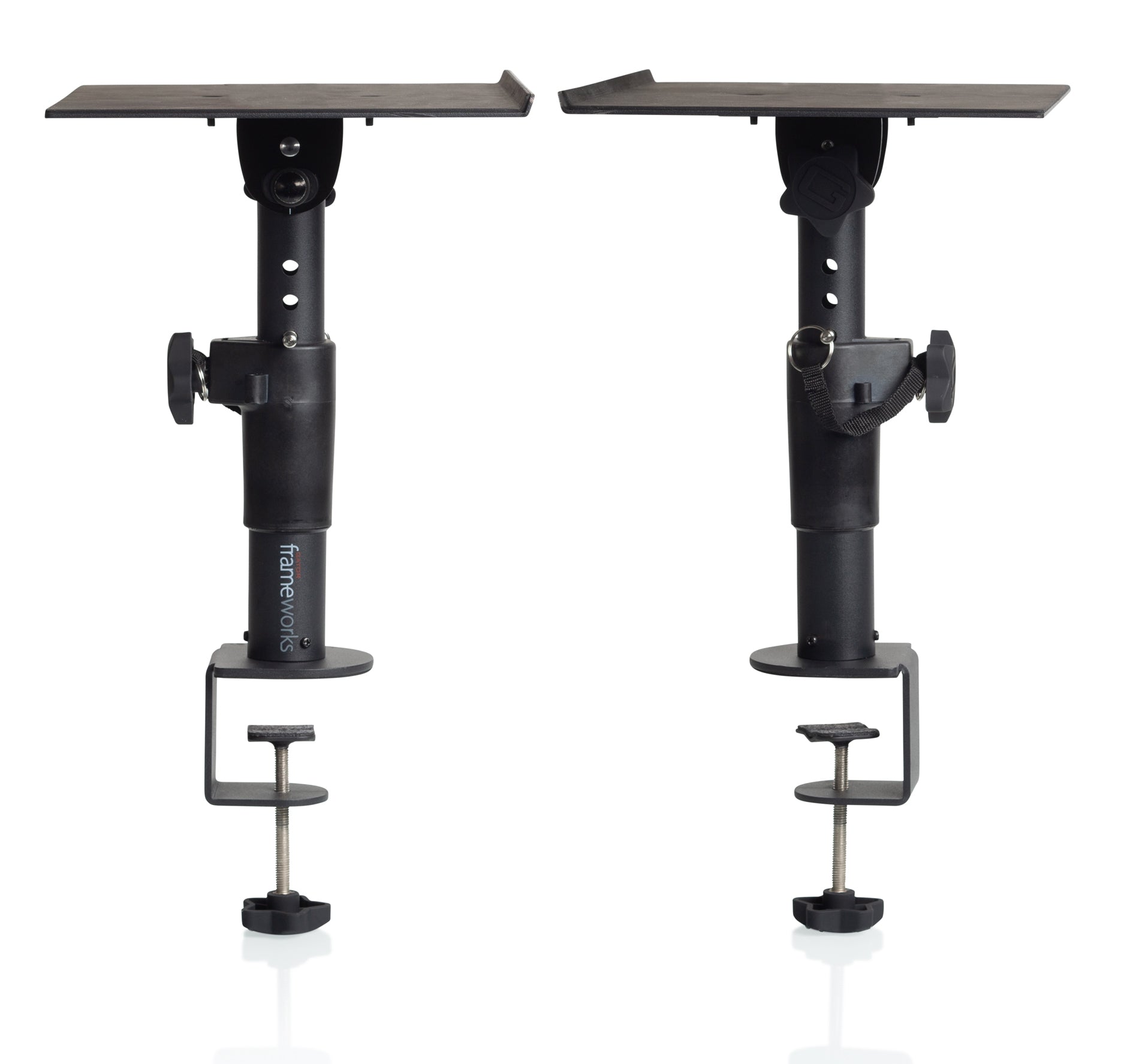 Gator GFWSPKSTMNDSKCMP Frameworks Clamp-On Studio Monitor Stand