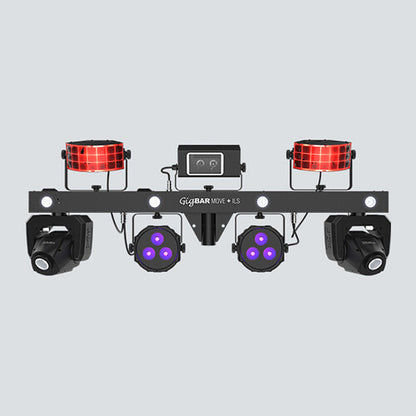 Chauvet DJ GigBAR Move + ILS 5-in-1 Lighting System with Moving Heads, Pars, Derbys, Strobe, and Laser Effects