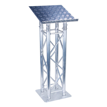 Global Truss Gt-Lectern - F34 Square Truss Style Lectern W/ Diamond Plate Finish