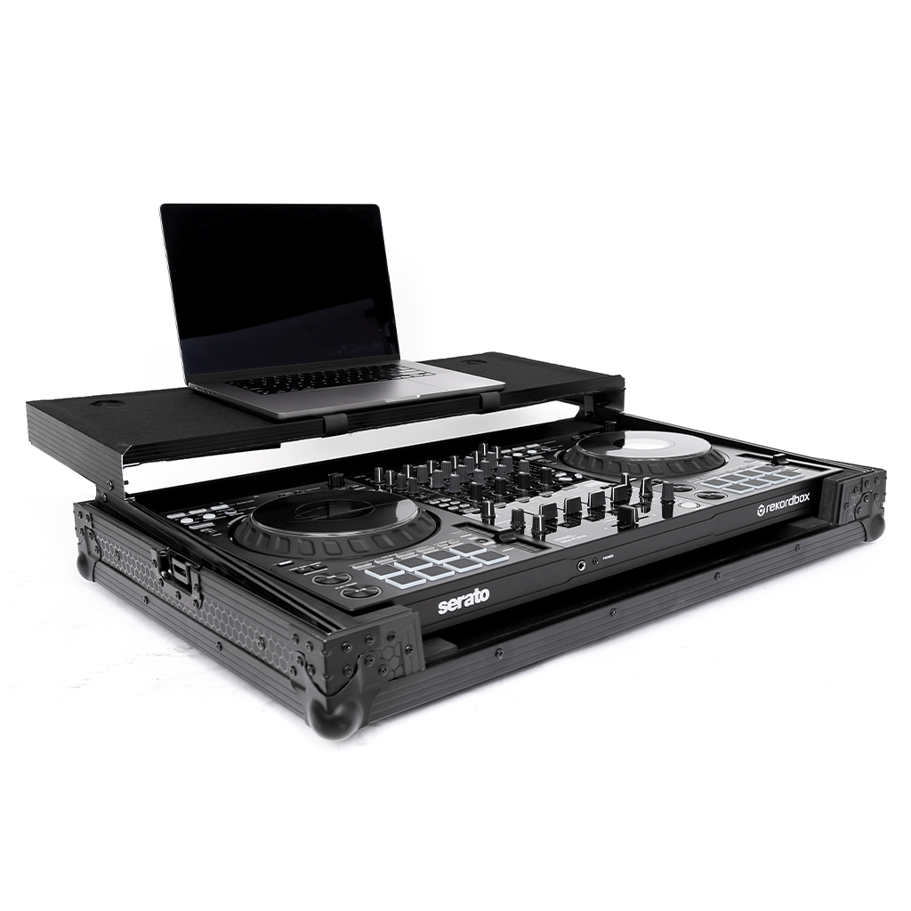 Headliner HL10012 Pitch Black Flight Case For DDJ-FLX10 W/ Labtop Platform