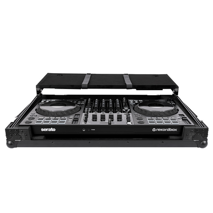 Headliner HL10013 Pitch Black Flight Case For DDJ-FLX10 W/ Labtop Platform & Wheels