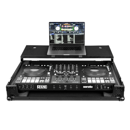 Headliner HL10016 Pitch Black Flight Case For Rane Four W/ Laptop Platform & Wheels