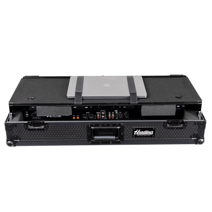 Headliner HL10016 Pitch Black Flight Case For Rane Four W/ Laptop Platform & Wheels