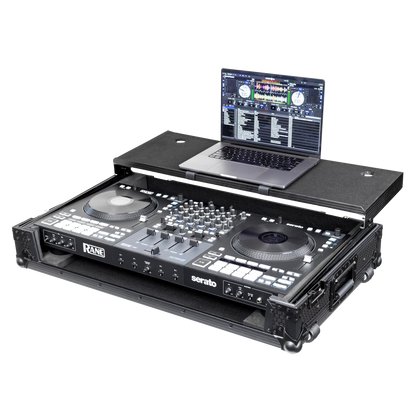 Headliner HL10016 Pitch Black Flight Case For Rane Four W/ Laptop Platform & Wheels