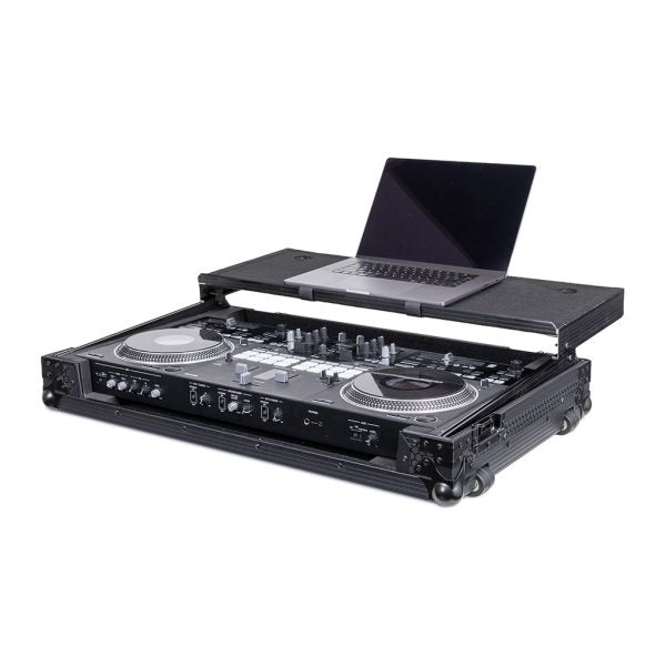 Headliner HL10021 Pitch Black Flight Case for DDJ-REV7 w/ Laptop Platform & Wheels