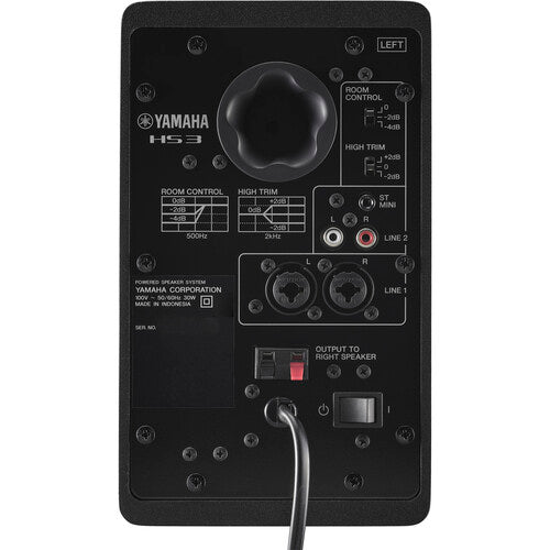 Yamaha HS3 Campact Powered Studio Monitors - Pair (Black)