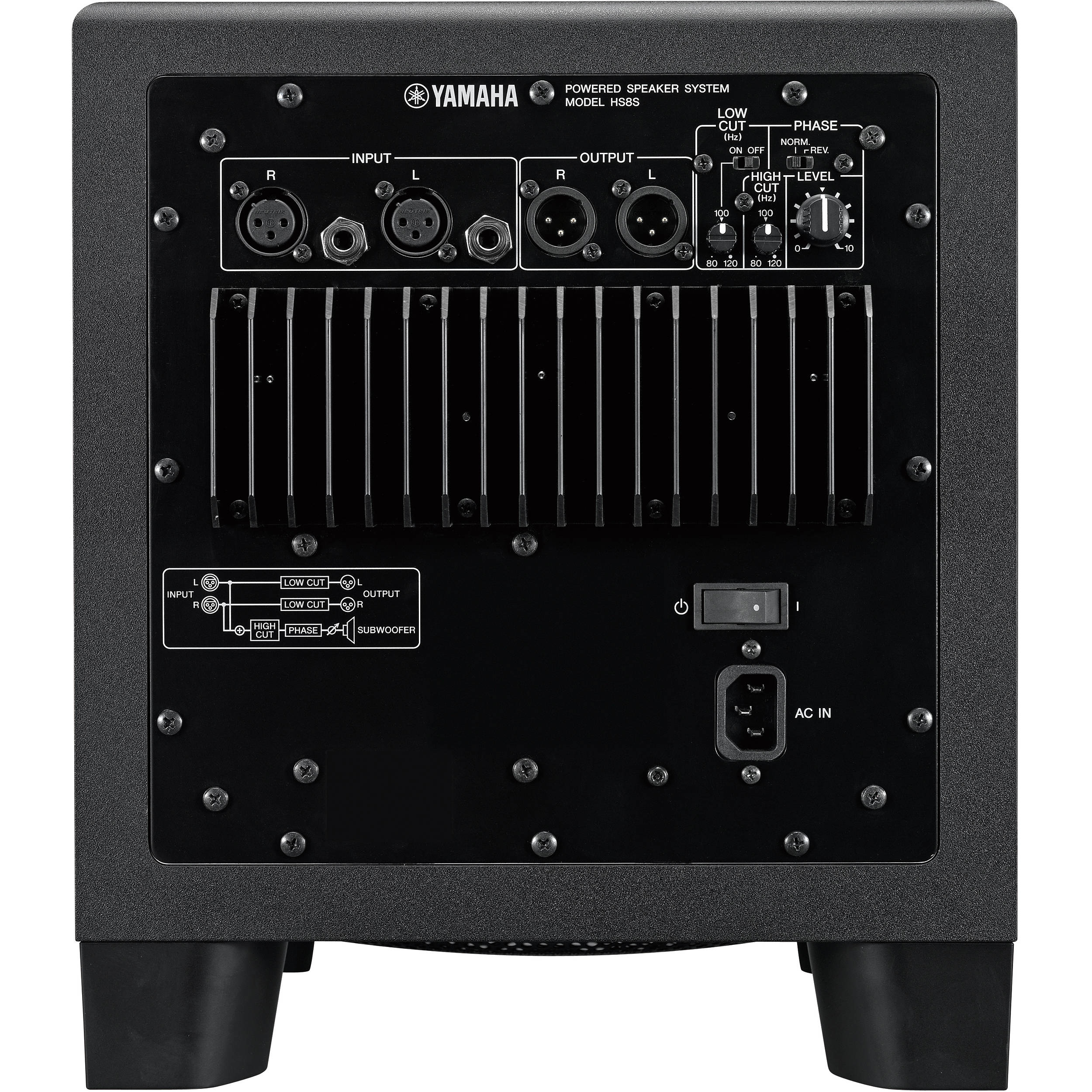 Yamaha HS8S 8 Powered Subwoofer 150W Amplified Sub