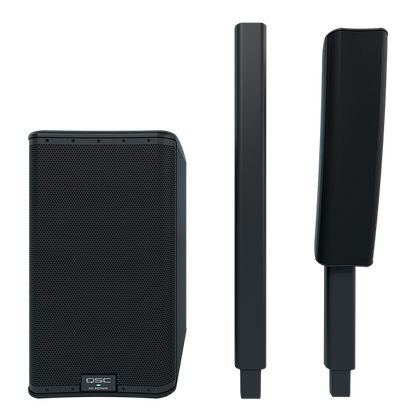 QSC KC12-BLK Active 12 3-Way Column Loudspeaker System with Bluetooth (Black)