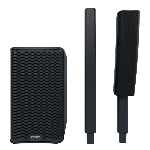 QSC KC12-BLK Active 12 3-Way Column Loudspeaker System with Bluetooth (Black)