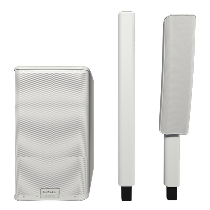 QSC KC12-WHT Active 12 3-Way Column Loudspeaker System with Bluetooth (White)