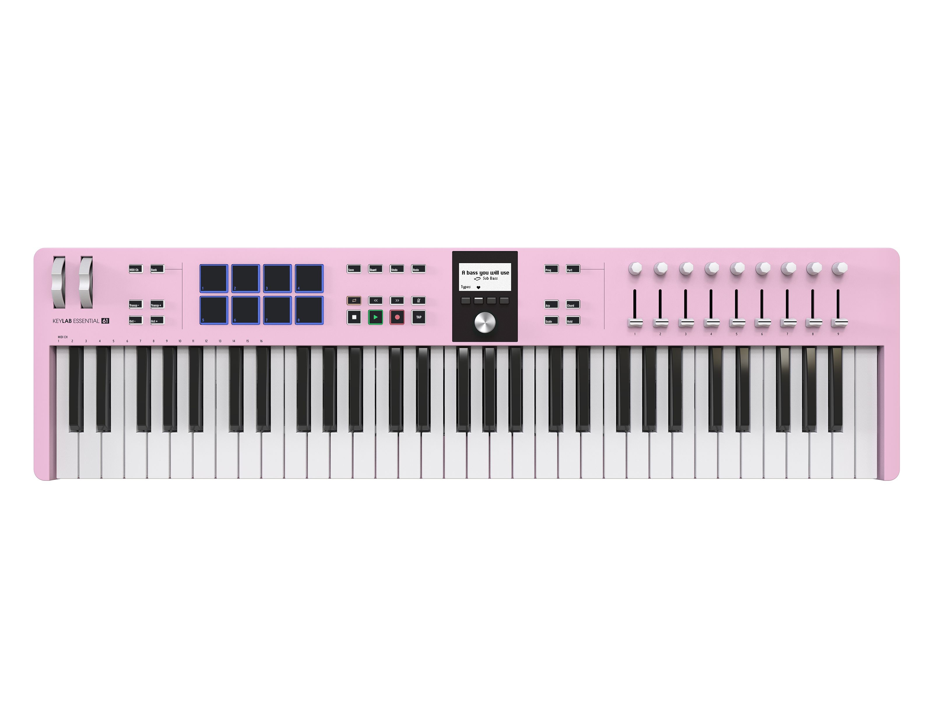 Arturia KeyLab Essential mk3 61-Key Universal MIDI Controller and Software (White)