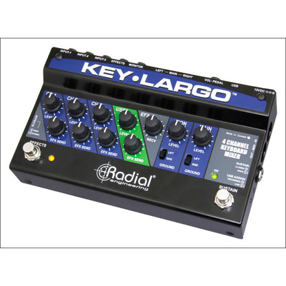 Radial Engineering Key-Largo Keyboard Mixer and Performance Pedal