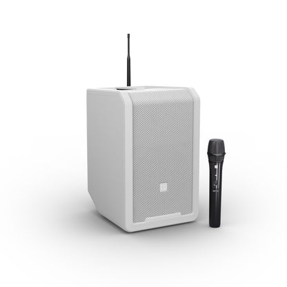 LD Systems LDANNY8HHDB47 ANNY 8 Portable 8 Battery-Powered Bluetooth PA Speaker with Handheld Wireless Mic (White)