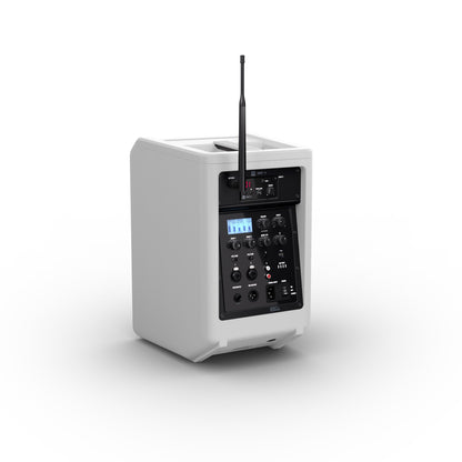 LD Systems LDANNY8HHDB47 ANNY 8 Portable 8 Battery-Powered Bluetooth PA Speaker with Handheld Wireless Mic (White)