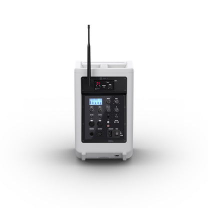 LD Systems LDANNY8HHDB47 ANNY 8 Portable 8 Battery-Powered Bluetooth PA Speaker with Handheld Wireless Mic (White)