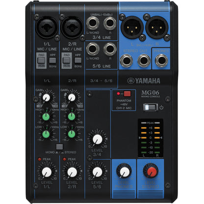 Yamaha MG06 6-input Stereo Mixer