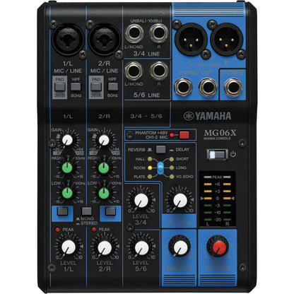 Yamaha MG06X 6-input Stereo Mixer w/ SPX Effects