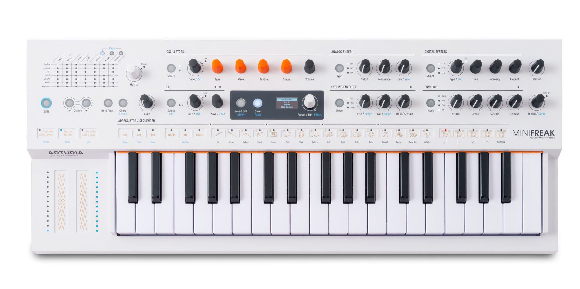 Arturia MiniFreak Vocoder 6-Voice Spontaneous Algorithmic Synthesizer with Gooseneck Microphone