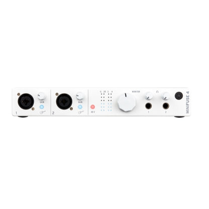 Arturia MiniFuse 4 Portable 4x4 USB Type-C Audio/MIDI Interface (White)