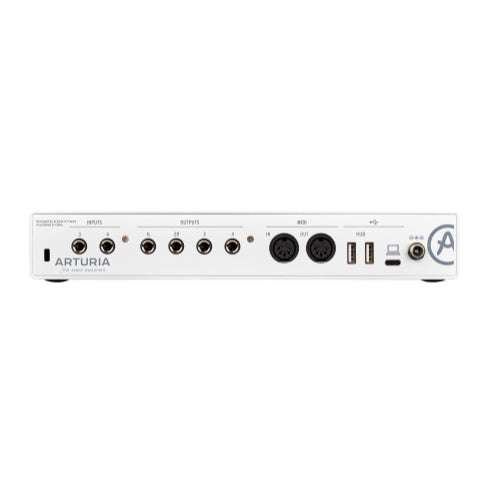 Arturia MiniFuse 4 Portable 4x4 USB Type-C Audio/MIDI Interface (White)