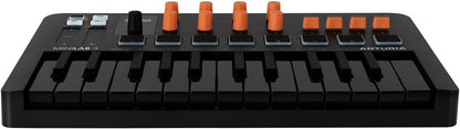 Arturia MiniLab 3 Orange Compact MIDI Keyboard and Pad Controller (Special Edition Orange and Black)