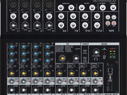 Mackie Mix12FX Rugged Portable 12-Channel Compact Mixer w/ FX