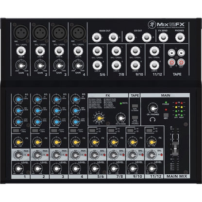 Mackie Mix12FX Rugged Portable 12-Channel Compact Mixer w/ FX