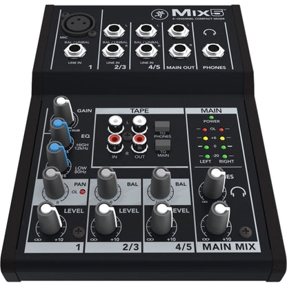 Mackie Mix5 5-Channel 1 Mic/Line Input Compact Mixer w/ 2-Band EQ
