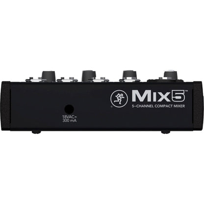 Mackie Mix5 5-Channel 1 Mic/Line Input Compact Mixer w/ 2-Band EQ