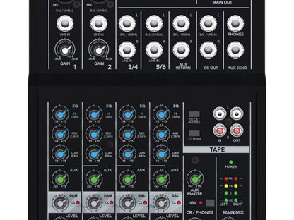 Mackie Mix8 8-Channel Compact Mixer with 2 MIC Pre Amps