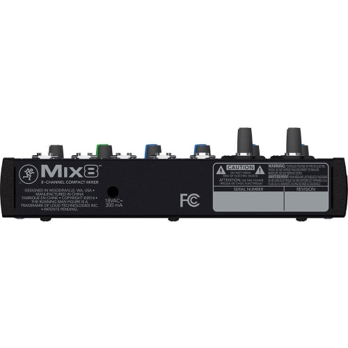 Mackie Mix8 8-Channel Compact Mixer with 2 MIC Pre Amps – Digital