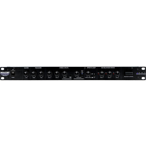 ART MX622BT Six Channel Stereo Mixer with BlueTooth, EQ and Effects Loops