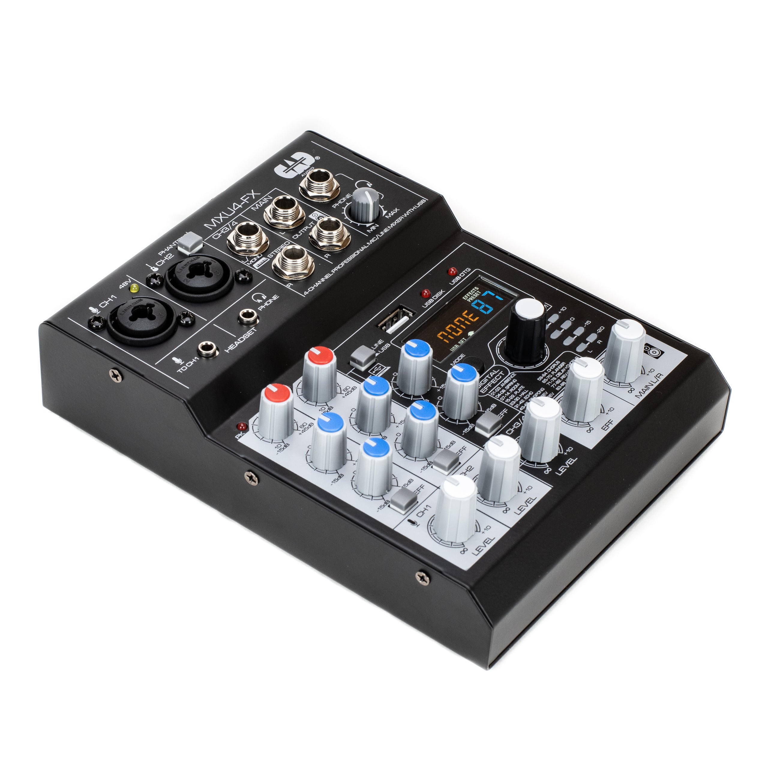 CAD MXU4-FX 4 channel mixer with USB interface and digital effects