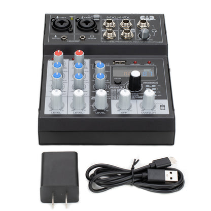 CAD MXU4-FX 4 channel mixer with USB interface and digital effects