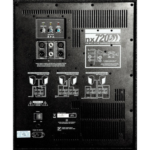 Yorkville Sound NX720S 15 720W NX Series Powered Subwoofer