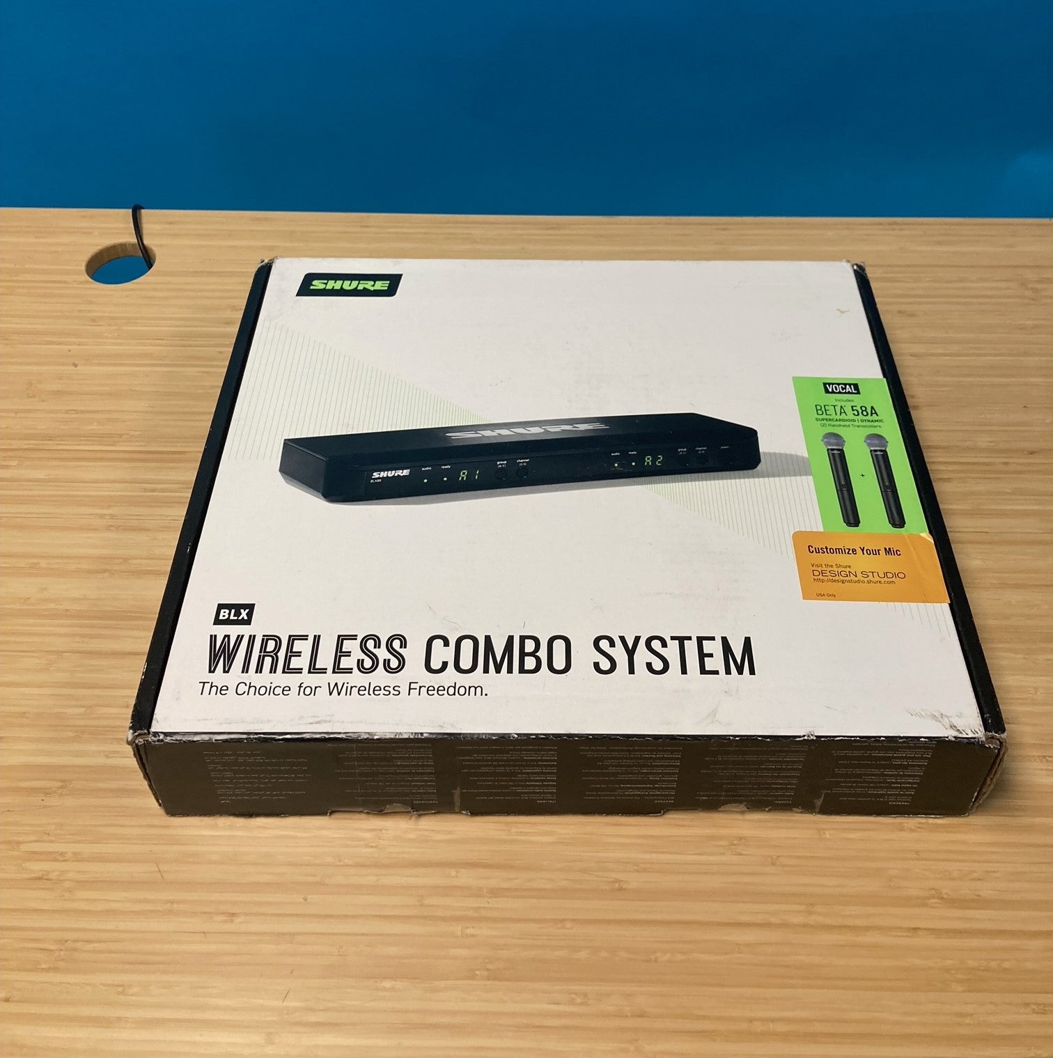Shure BLX288/B58-H10 Wireless Handheld Microphone System with Beta 58A (H10: 542 to 572 MHz)