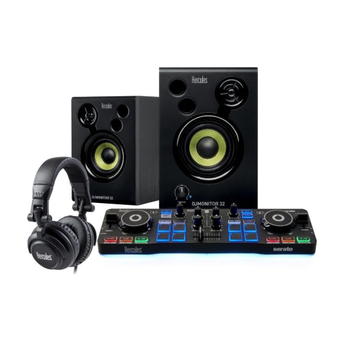 Hercules DJ Starter Kit w/ Starlight DJ Monitor 32 HDP DJ M40.1 & Serato DJ Intro Open Box