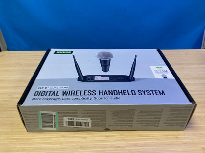 Shure GLXD24+ Dual-Band Wireless Vocal System with BETA 58A Microphone (Z3: 2.4, 5.8 GHz) - Used
