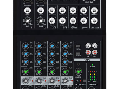 Mackie Mix8 8-Channel Compact Mixer with 2 MIC Pre Amps Open Box