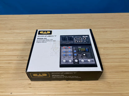 CAD MXU4-FX 4 channel mixer with USB interface and digital effects
