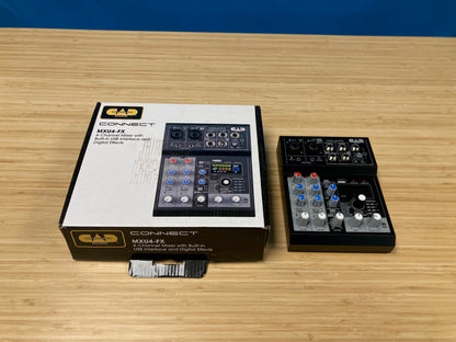 CAD MXU4-FX 4 channel mixer with USB interface and digital effects
