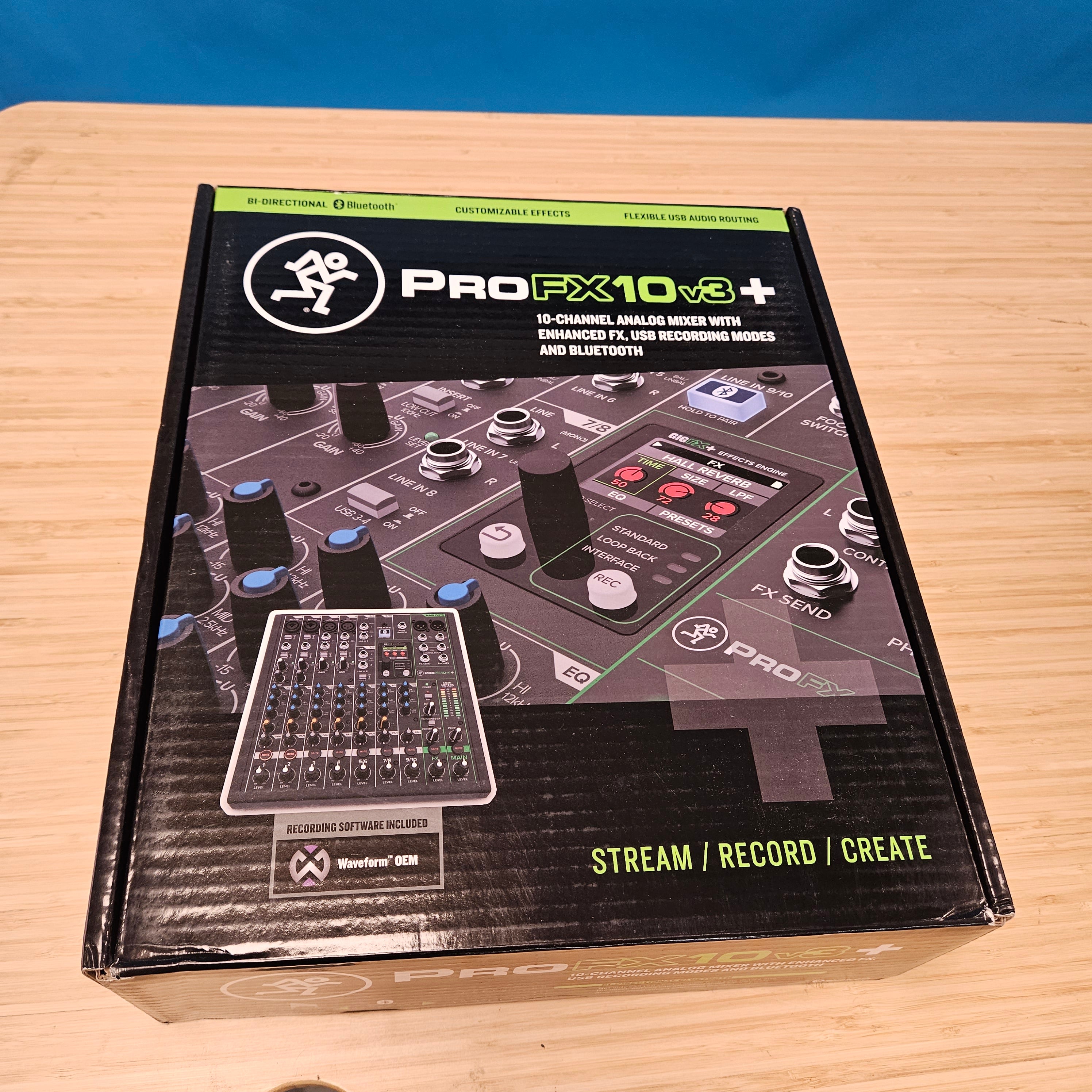 Mackie ProFX10v3+ 10-Channel Analog Mixer with Enhanced FX, USB Recording Modes, and Bluetooth - Used