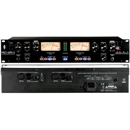 ART Pro Audio MPA II 2-Channel Tube Microphone PreAmp Mic Pre Amp PROMPAII Open Box