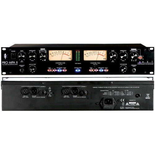 ART Pro Audio MPA II 2-Channel Tube Microphone PreAmp Mic Pre Amp PROMPAII Open Box
