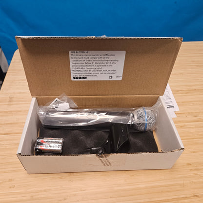 Shure SLX2/BETA58-H5 Handheld Wireless Microphone Transmitter with Beta 58A Capsule (H5: 518 to 542 MHz) - Used