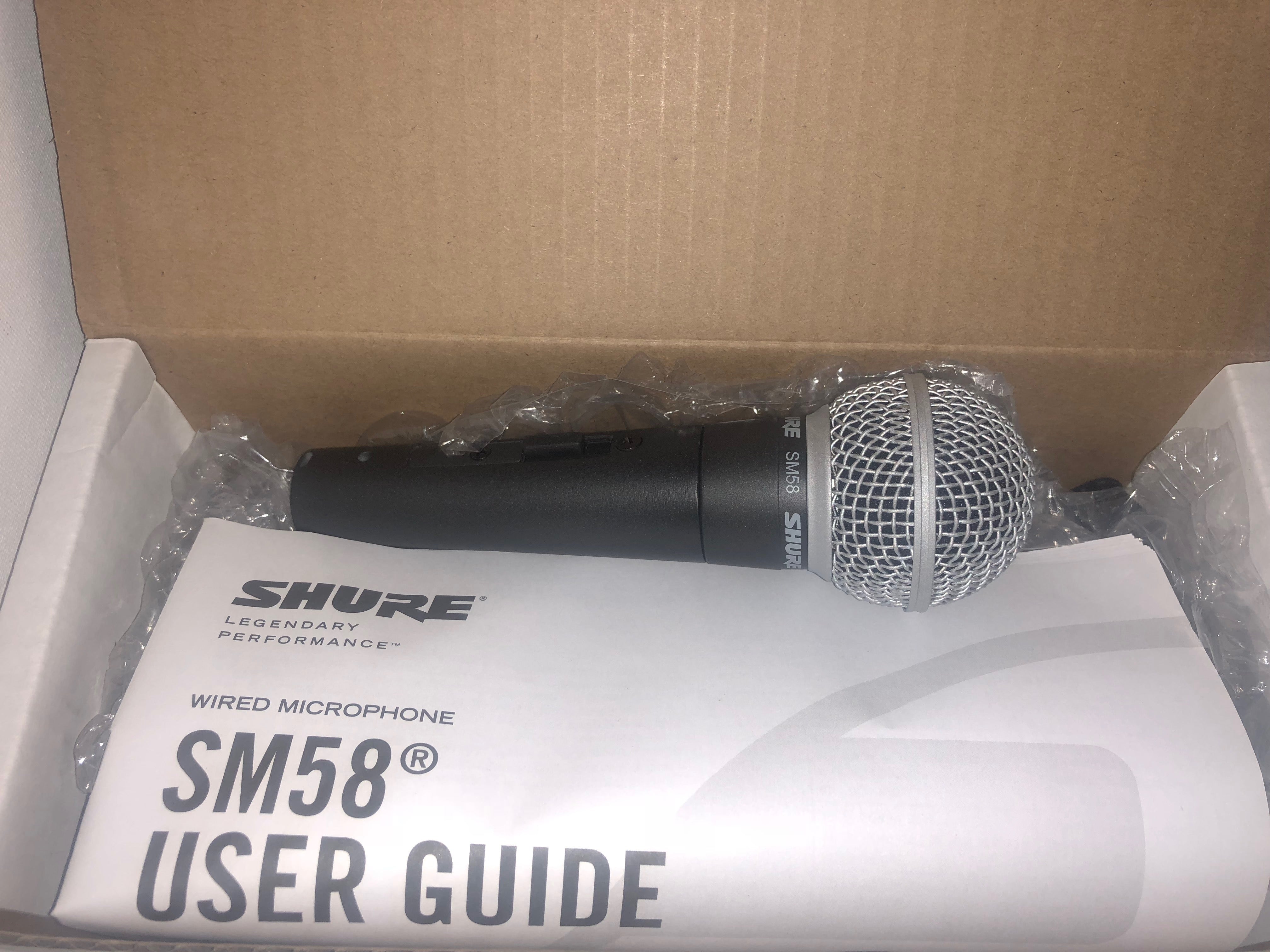Shure SM58S Cardioid Dynamic Vocal Microphone Microphone w/ On/Off Switch - USED