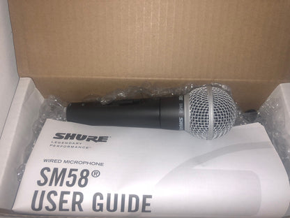 Shure SM58S Cardioid Dynamic Vocal Microphone Microphone w/ On/Off Switch - USED
