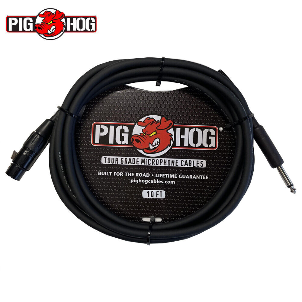 Pig Hog PHM10Z 10ft 8mm Hi-Z XLR Female to 1/4
