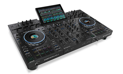 Denon DJ Prime 4+ 4 Deck Standalone DJ Controller with Wi-Fi, Streaming, 10.1 Touchscreen and Engined Operating System
