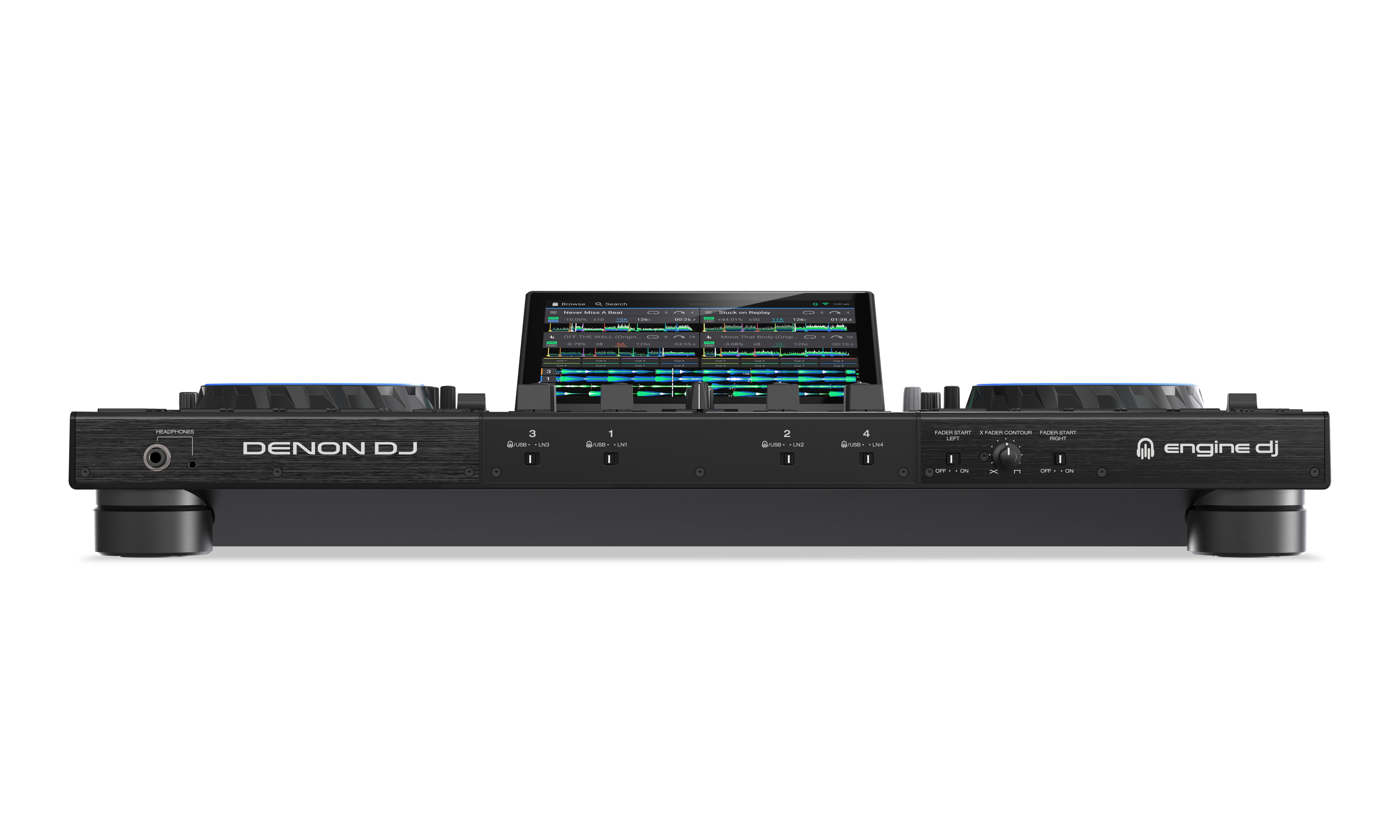 Denon DJ Prime 4+ 4 Deck Standalone DJ Controller with Wi-Fi, Streaming, 10.1 Touchscreen and Engined Operating System